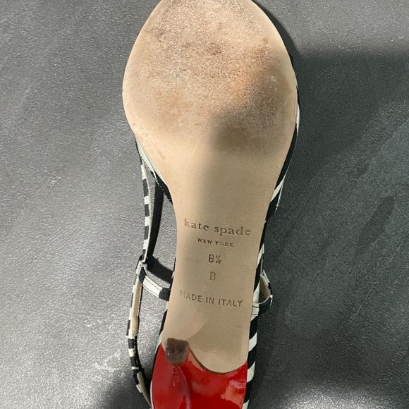 Kate Spade Black and White pumps. 8 1/2 B. EUC. Slingback with 4" heel. REDUCED! - Picture 5 of 6